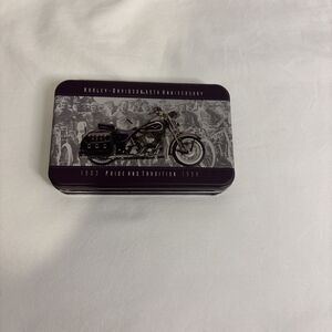 1998 Harley Davidson 95th Anniversary Collector Tin and 2 Decks Playing Cards DD